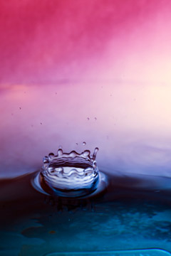 colorful photo of a droplet of water